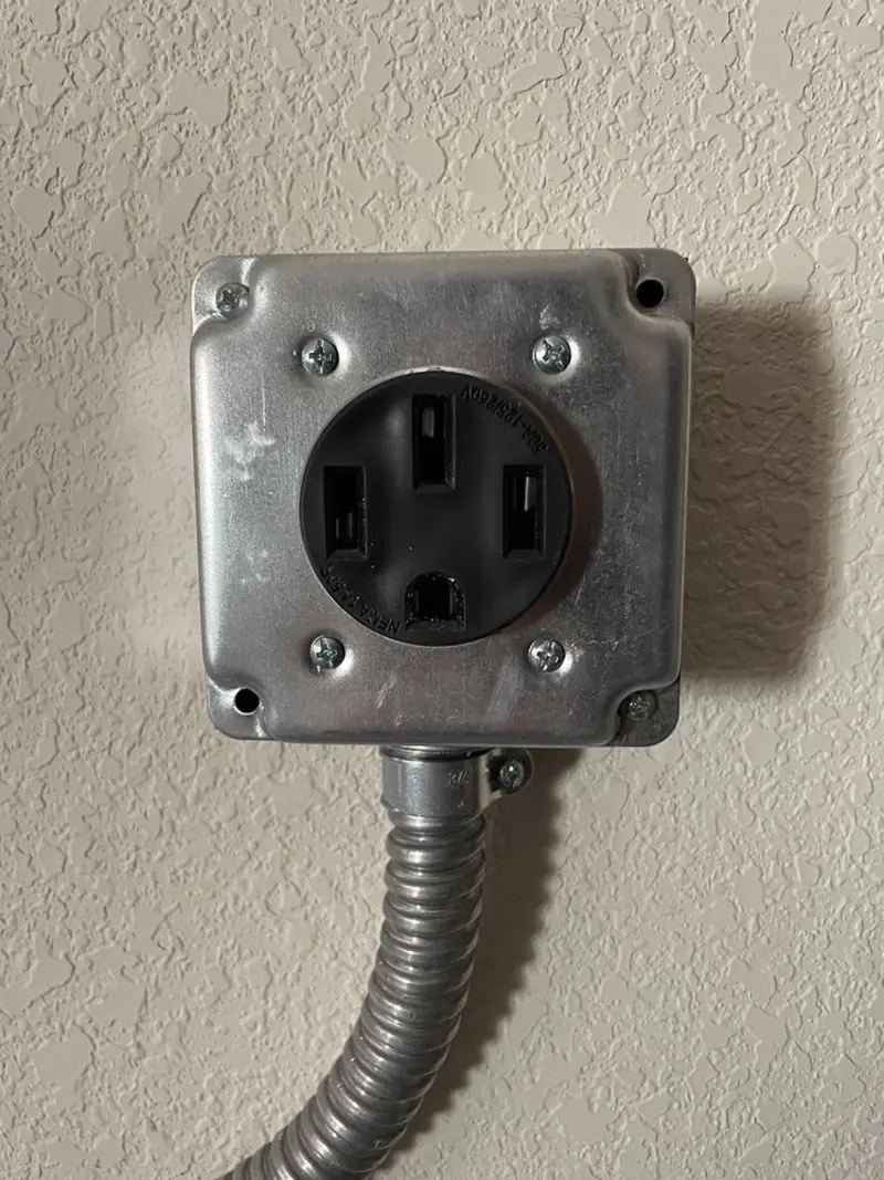 NEMA 14-50 outlet installed for Smart Home Electrical in Amwell
